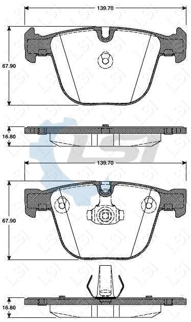Front and Rear Brake Pads + Sensor for BMW X5M X6M E70 E71 395mm Front Discs
