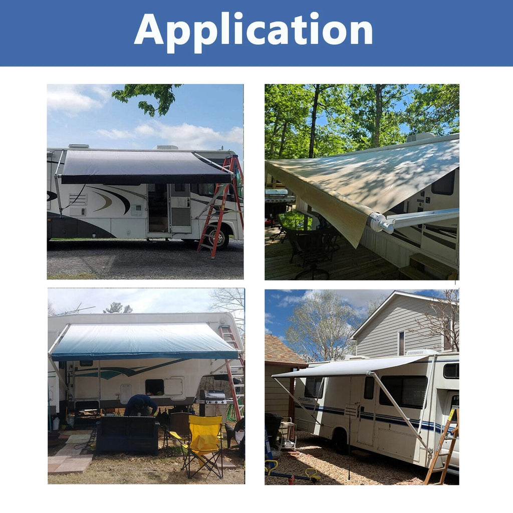 15Ft Awning Vinyl Replacement Fabric Gray Fade Suit Caravan Awning Brand New