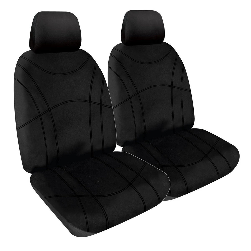 Sperling Getaway Neoprene Front Black - Black Stitch Seat Covers Suits Pajero...