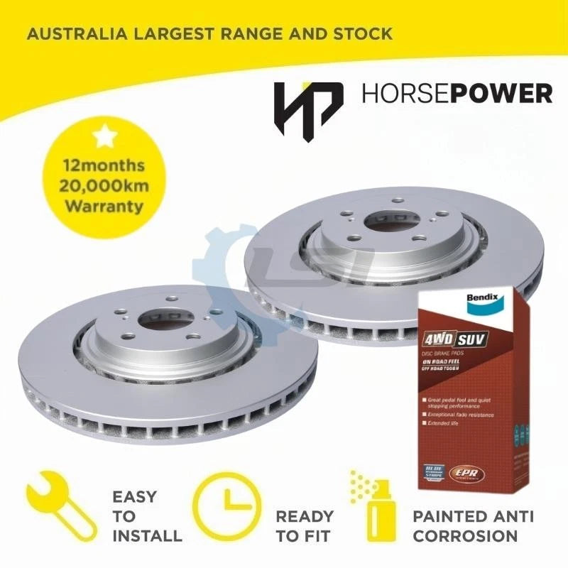 Front Bendix Brake Pads and Disc Rotors Set for Lexus RX350 GGL15 09-15