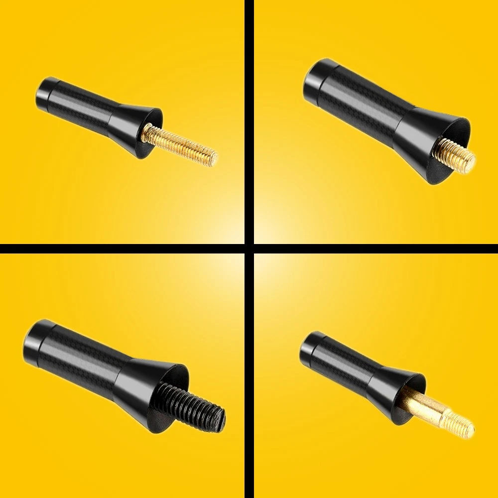 1.4" Black Carbon Fiber Aluminum Car AM/FM Radio Car Short Antenna Stubby Screw