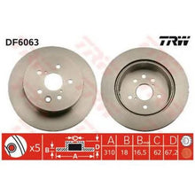 Load image into Gallery viewer, TRW Brake Rotor Rear DF6063S