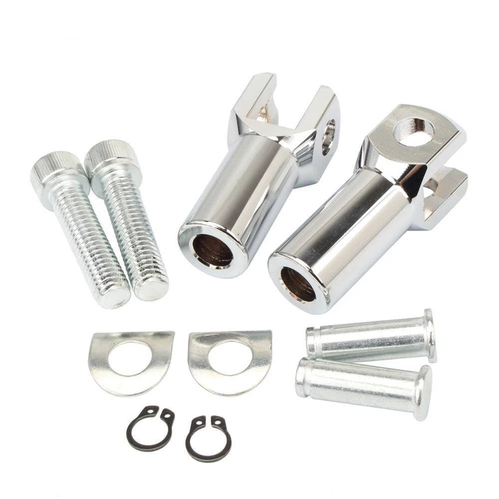 Chrome Rear Passenger Footpeg Supports Mounts Clevis For Harley Softail 00-06 ST