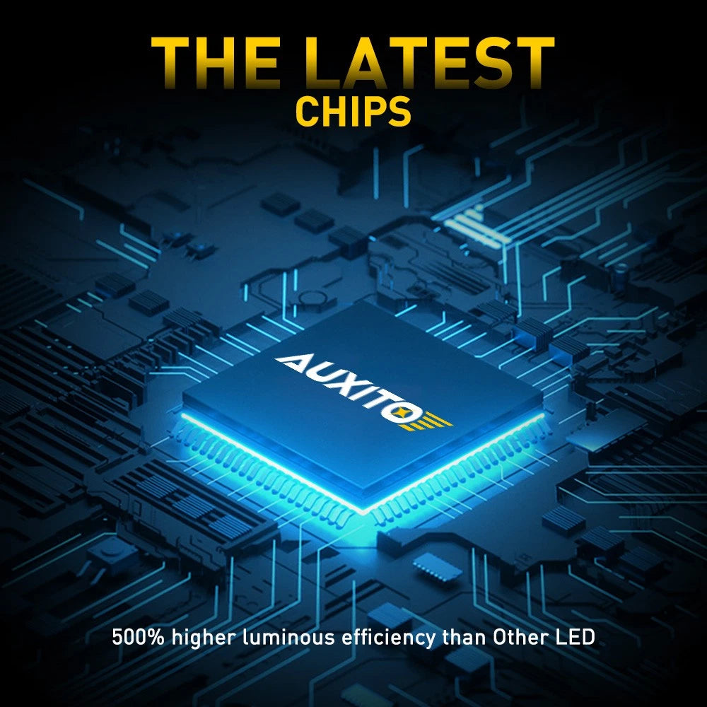 AUXITO Pair H4 Headlight Globe Light LED 6000K High Low Beam Bulbs Kit White