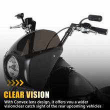 Load image into Gallery viewer, 4x Motorcycle Black Mini Oval Rear View Mirror For Honda Suzuki FLS Softail Slim