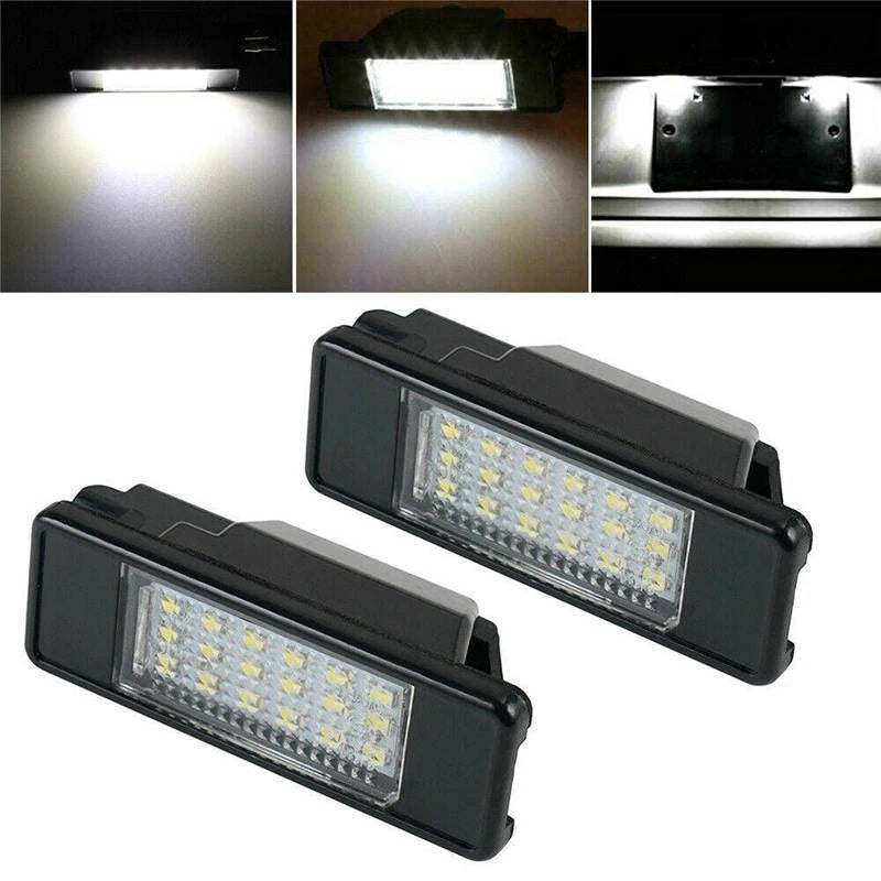 2x LED License Number Plate Light Lamps for Citroen C2 C3 C5 C6 DS3 for Peugeot