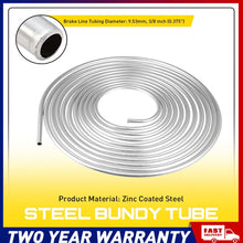 Load image into Gallery viewer, Steel Bundy Tube Brake Pipe 3/8" 20FT 7.6M Fuel Transmission Line Zinc Coated