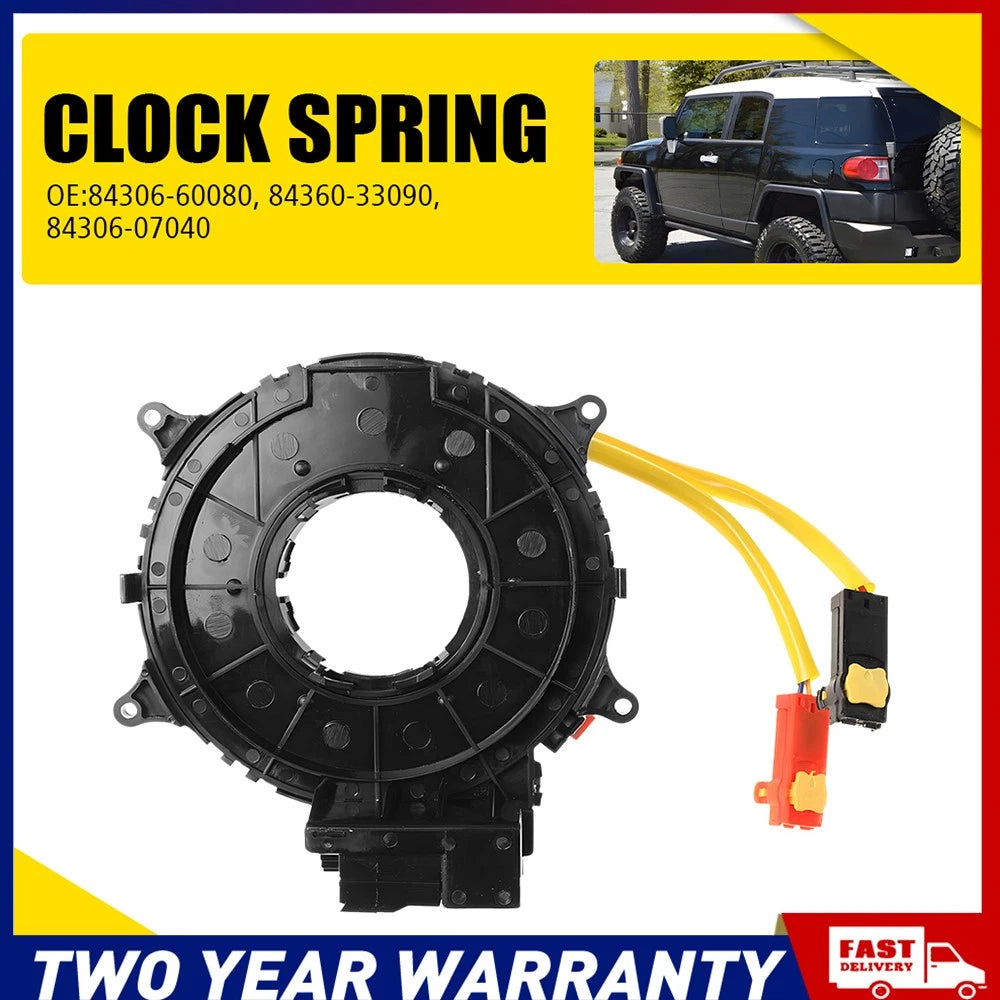 Airbag clock spring for Toyota Land Cruiser Prado 120 series, black spiral cable, OE 84306-60080