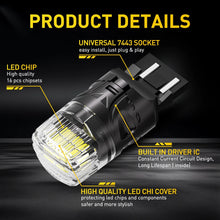 Load image into Gallery viewer, 2X T20 7443 7440 W21/5W WHITE LED BRAKE STOP LIGHT BULBS GLOBE BRIGHT ERROR FREE