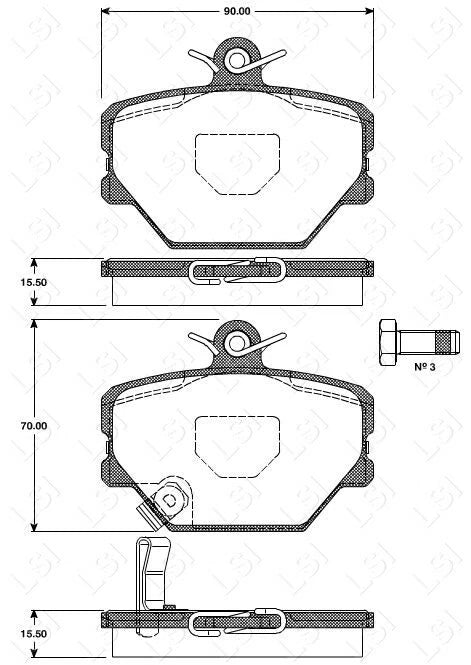 Genuine Roadhouse European Brake Pads Front [ 0705 02 ] DB2030