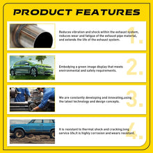 Load image into Gallery viewer, 2" Inch Megapower Exhaust Hotdog Resonator Muffler Glass Pack 12" Long