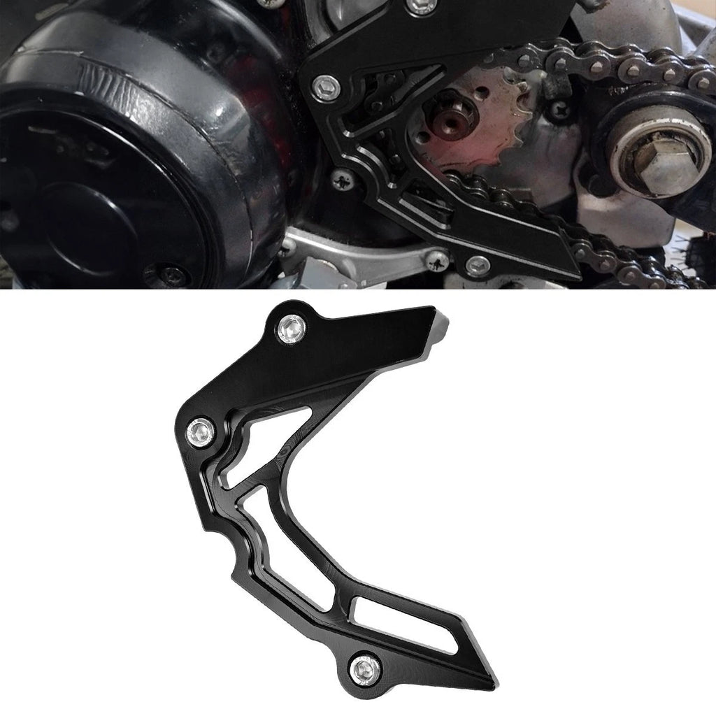 Black Aluminum Sprocket Cover Chain Guard Protector For Kawasaki KLX110 2002-23