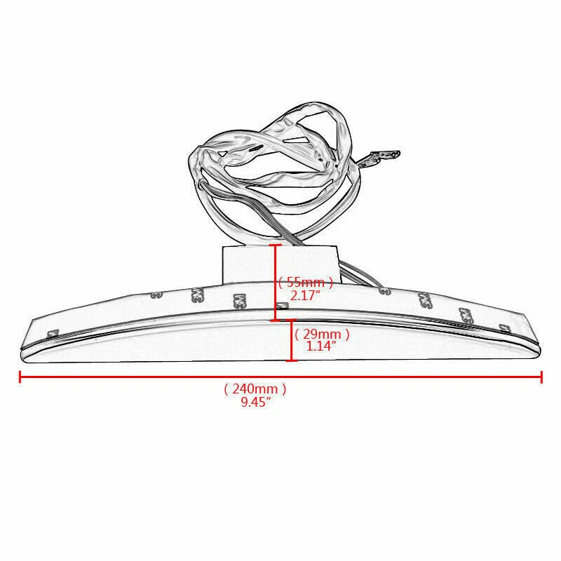 Rear Red LED Fender Tip Brake Tail Light For Harley for Breakout FXSB 2013-2017