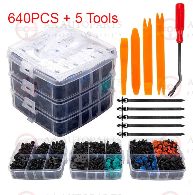 745pc push clip body trim fastener kit with tools for Holden Commodore vehicles