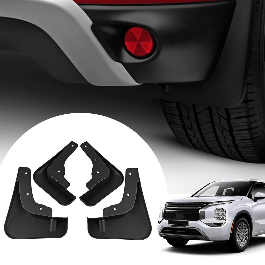 Black Molded Splash Guards Mud Flaps Fender For Mitsubishi Outlander 2022-2023