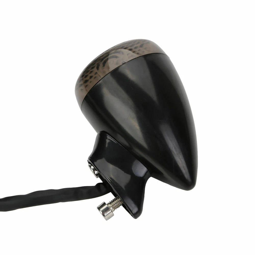 4x 39mm Fork Front Rear LED Turn Signal Light For Harley Chopper Cruiser Black S