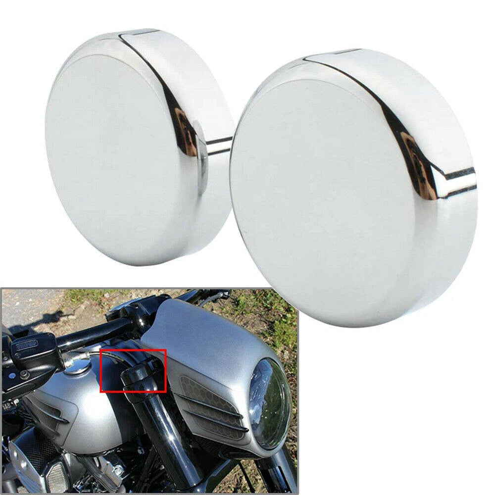 Chrome Upper Fork Stem Nut Cap Cover For Harley Softail V-ROD NIGHT ROD VRSC ST