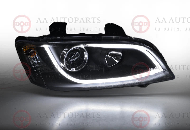 Holden VE Commodore Series 1 HSV HeadLights Black LED DRL Projector Pair
