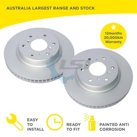 Horsepower Geomet Coated Rear Brake Disc Rotors for Haval H9 2.0 2015-on 322mm