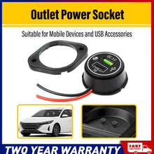 Load image into Gallery viewer, 12-24v TYPE C + QC 3.0A USB LED Surface Mount Panel 12v Outlet Power Socket 12v