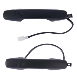 Door Handle Outer for Toyota Landcruiser 07-21 Set 2 Black REAR LH+RH W/Sensor