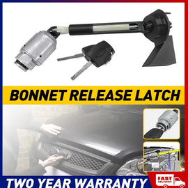 2 Keys Bonnet Release Lock Latch Set Repair Kit For 04-12 Ford Focus MK2 1343577