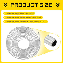 Load image into Gallery viewer, Steel Bundy Tube Brake Pipe 3/8" 20FT 7.6M Fuel Transmission Line Zinc Coated