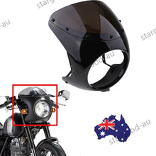 Load image into Gallery viewer, 7" Universal Motorcycle Headlight Retro Cafe Racer Handlebar Fairing Windshield