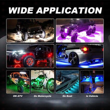 Load image into Gallery viewer, 8 Pods RGB LED Rock Lights Kit Offroad Ute Underbody Music Wireless APP + Remote