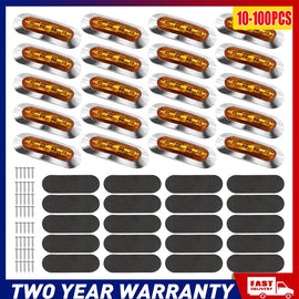 10-100X Universal LED Clearance Lights Side Marker Amber Lamp Trailer Caravan A