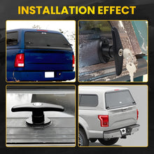 Load image into Gallery viewer, Pair Heavy Duty T-Bar Lock for Ute Canopy Rear Black Metal Key Locked Security