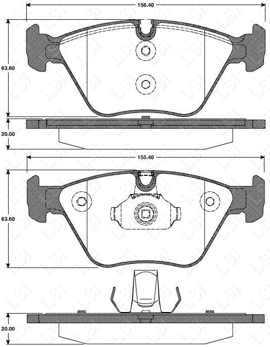 Full Set Front and Rear Brake Pad + Sensor + Disc Rotor set for BMW X3 E83 06-14