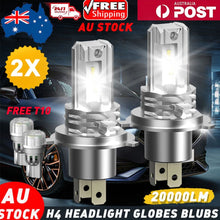Load image into Gallery viewer, AUXITO Pair H4 Headlight Globe Light LED 6500K Bulbs Kit White High Low Beam