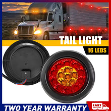 Load image into Gallery viewer, 2/4/6X 4" Round LED Tail Lights RED AMBER Stop Brake Indicator Trailer Truck A