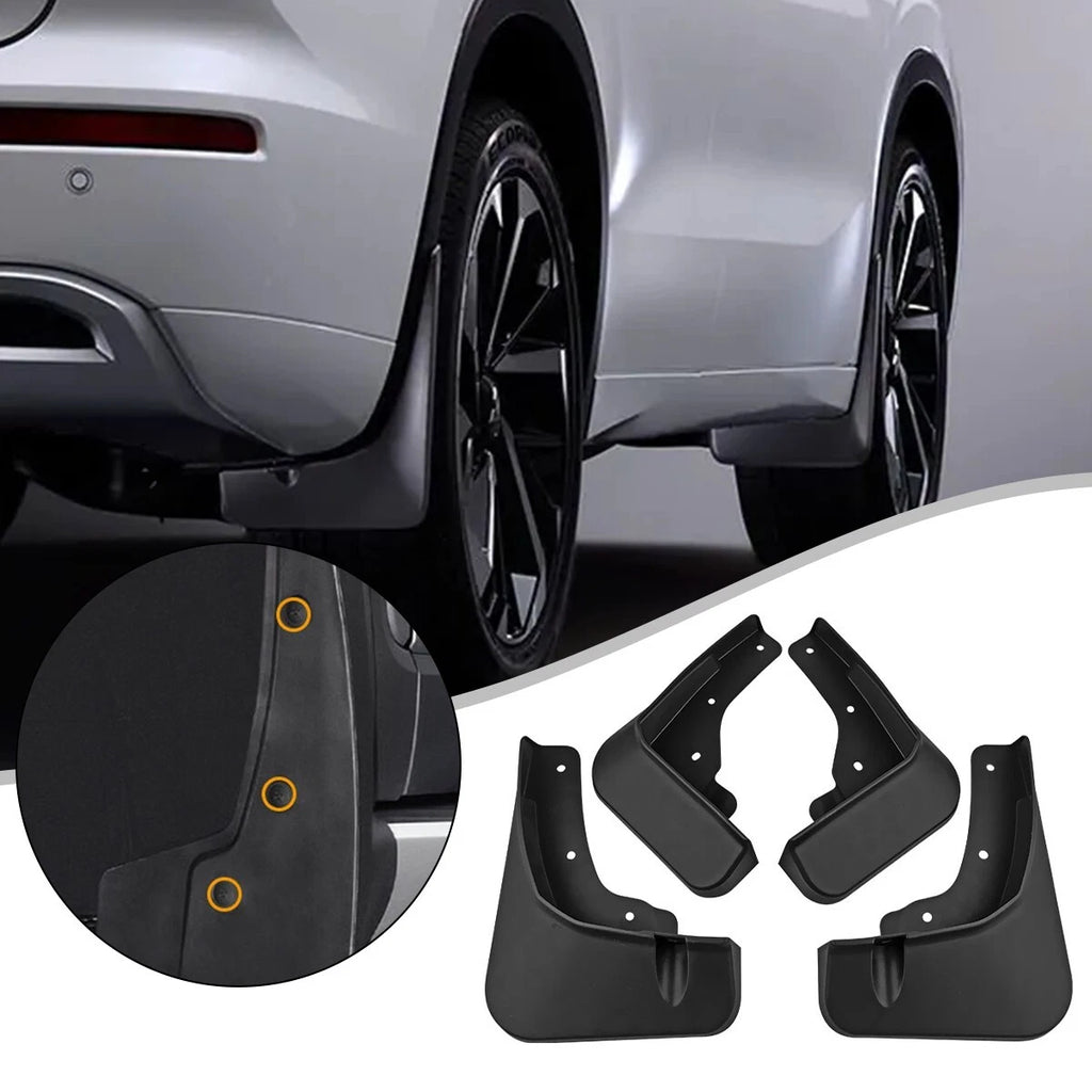 Black Molded Splash Guards Mud Flaps Fender For Mitsubishi Outlander 2022-2023
