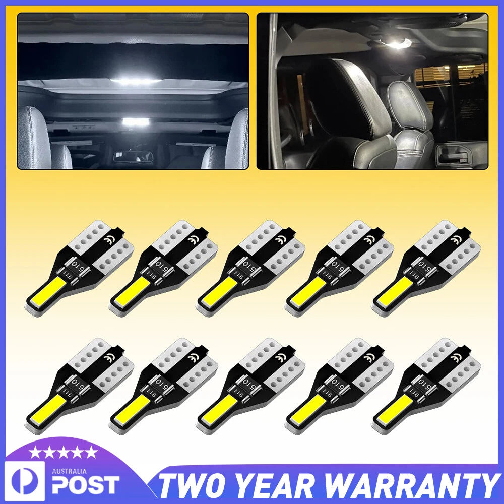10x Canbus White 194 168 W5W T10 LED Car Side Wedge Parker Light Globe Bulbs