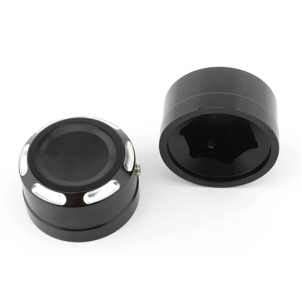 Pair Aluminum Rear Axle Bolt Nut Cap Cover For Harley Softail Fat Boy 2018+2023