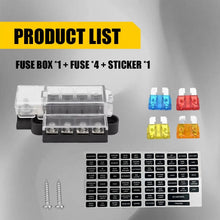 Load image into Gallery viewer, 4 Gang Fuse Box Positive Block 12v 24v Terminal Holder Circuit Fit ATO ATC Fuses