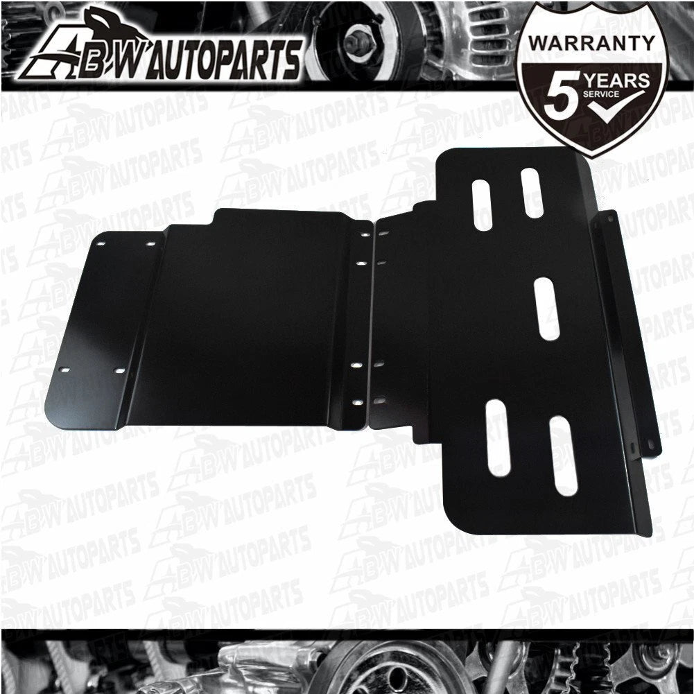 Steel Bash Plate Heavy Duty 4mm 2pc Black fit for Nissan Navara NP300 D23
