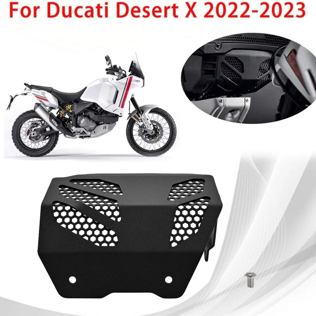 Black Engine Grille Radiator Guard Protector Cover For Ducati Desert X 2022-2023