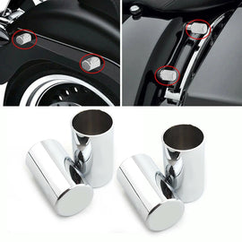 4X Chrome Docking Hardware Point Cover Fit For Harley Road King Softail Dyna ST