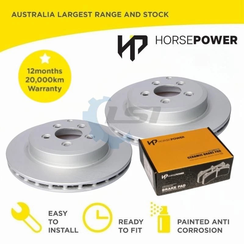 Rear Brake Pads and Disc Rotors Set for Ford TERRITORY SX (TS TX) SY SZ 04-16