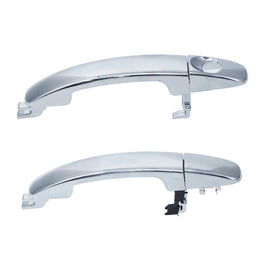 2pc Front Left + Right Outer Door Handles Chrome for Ford Ranger PX BT50 11-22