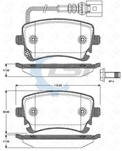 Load image into Gallery viewer, Rear Disc Rotor and Brake Pads Set for Volkswagen MULTIVAN 2.0i 2.5TDI 2004 -