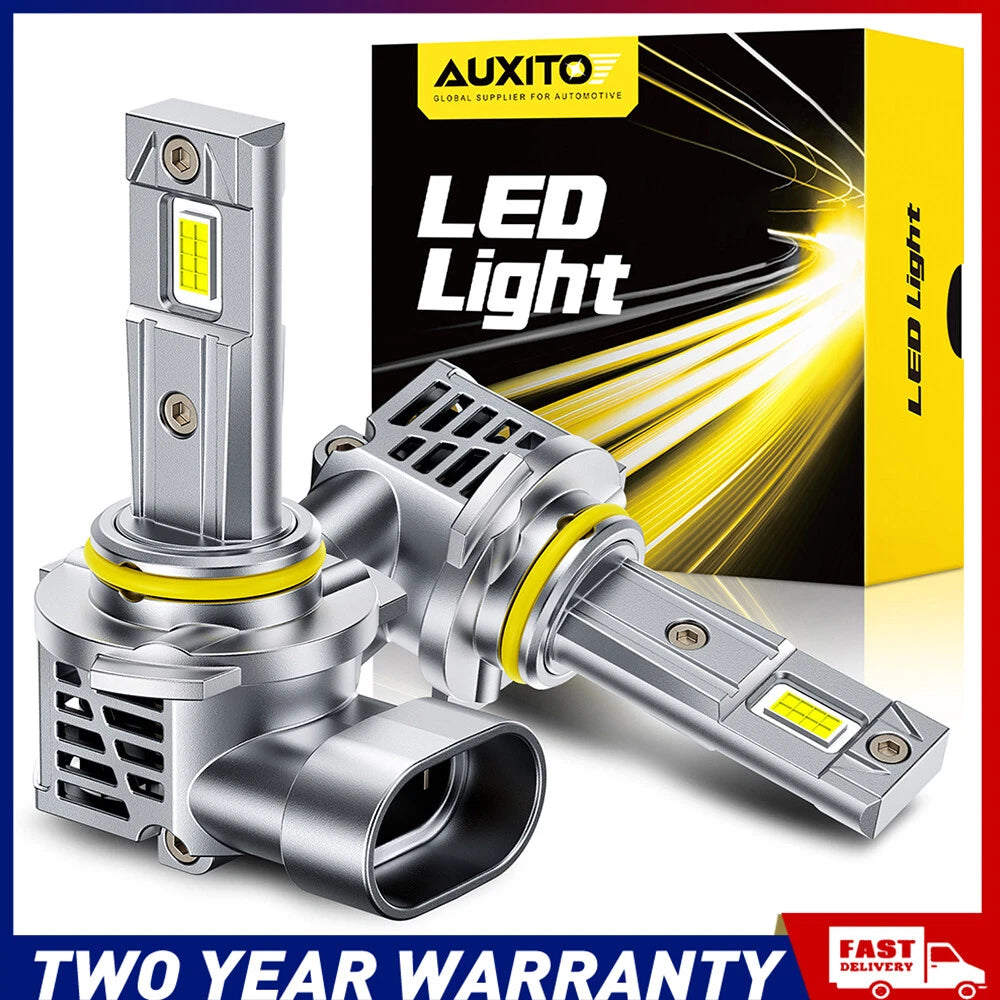 AUXITO 9005 HB3 50W 28000LM 6500K white LED headlight bulbs, pair