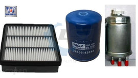 Wesfil Oil Air Fuel Filter Service Kit for Hyundai Terracan HP 2.9L CRDi 05-08