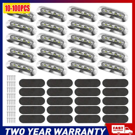 10-100X White LED Clearance Lights Side Marker Lamp Trailer Truck Caravan. A