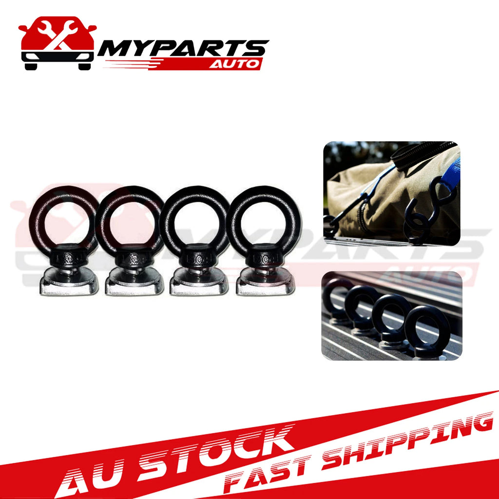 M10 Eye Bolt Tie Down Kit - Suits Rhino Rack Pioneer Stainless Steel Black 4/8