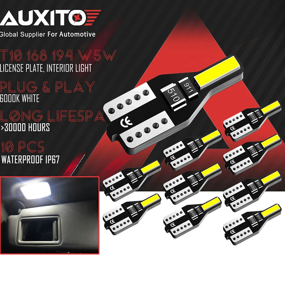 T10 For JAYCO LED CARAVAN INTERIOR LIGHT WEDGE BULB CAMPING RV 4WD 12V WHITE x10