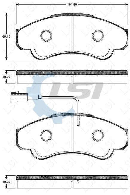 Front Disc Rotors & Heavy Duty Brake Pads+Sensor for Fiat DUCATO 2.3TD 2.8 02-07